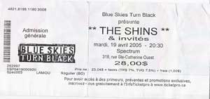 Shins Ticket